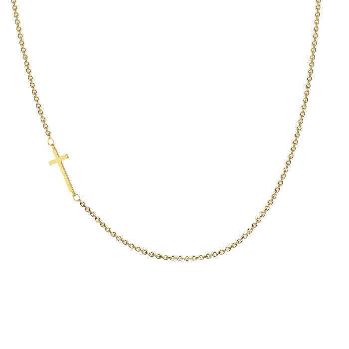 Minimal Cross 925 Sterling Silver Necklace