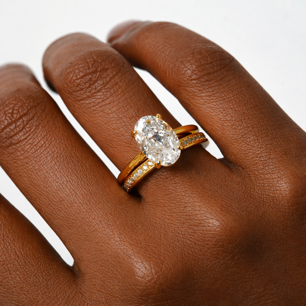 Luvea Oval Solitaire Ring