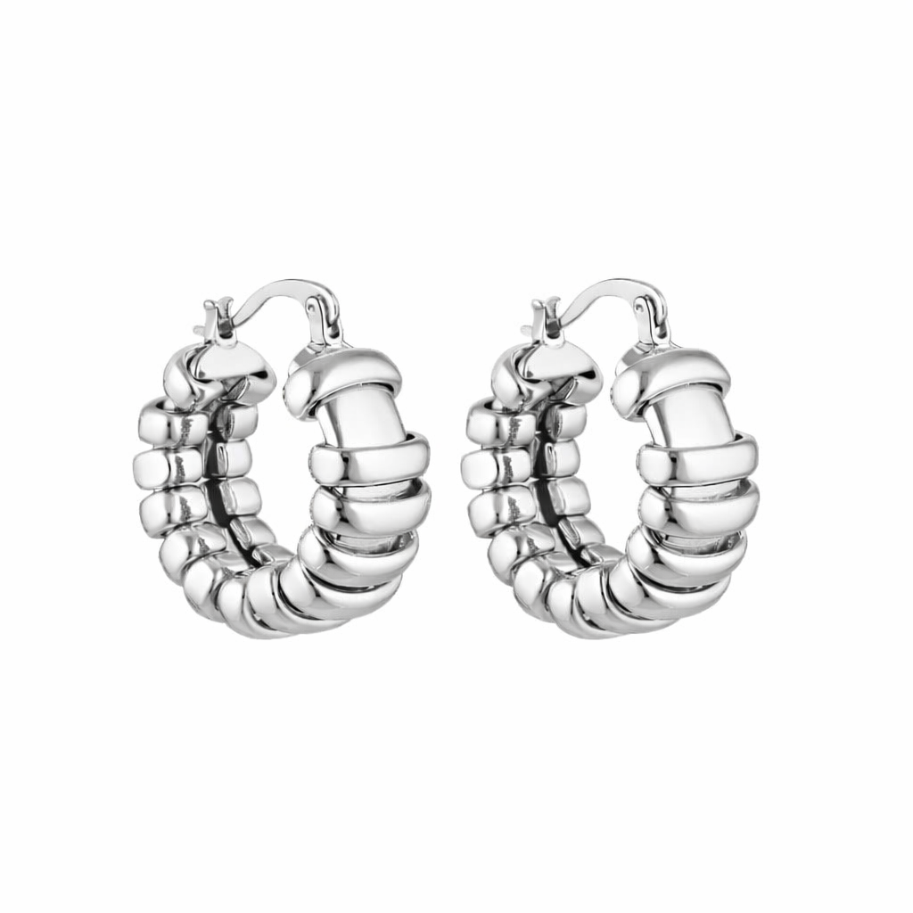 Classic Retro Hoop Earrings in S925 Sterling SIlver