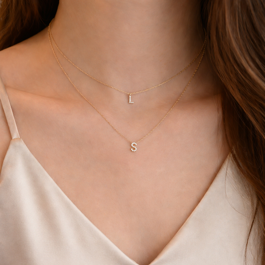 925 Sterling Silver Letter Necklace