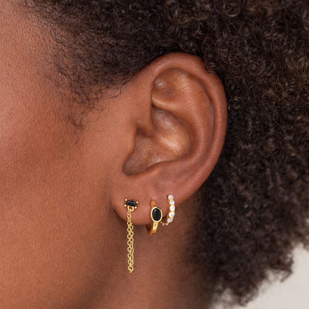 Opal 925 Sterling Silver Huggie Hoop Earrings