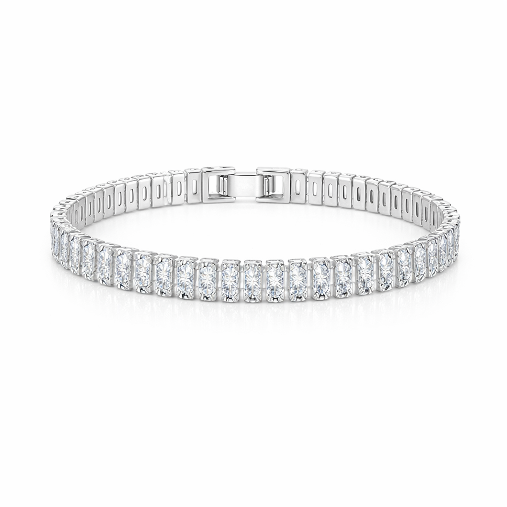 Baguette Tennis Bracelet in 925 Sterling Silver