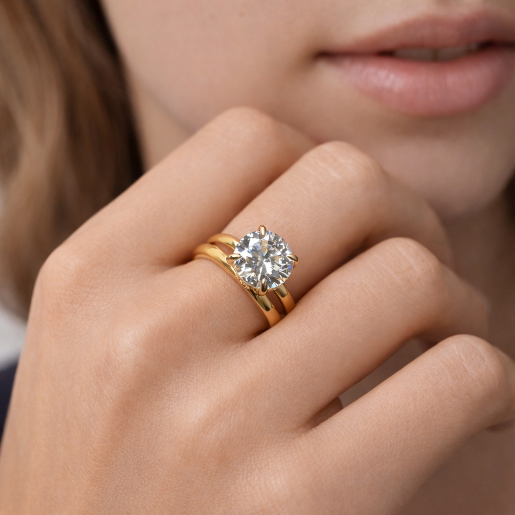 Solitaire  925 Sterling Silver Ring