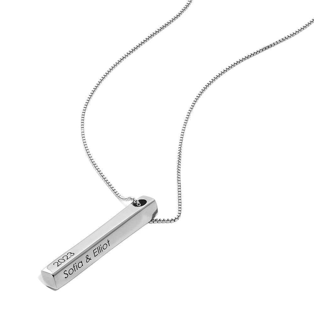 Engraved Pillar Bar Name Necklace