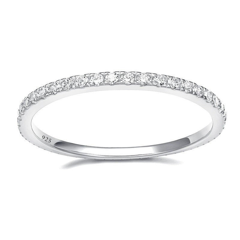 S925 Sterling Silver Band Stacker Ring