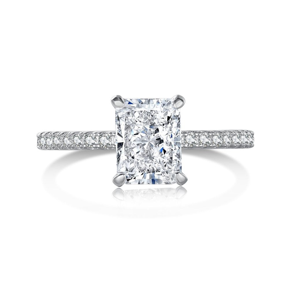 Aurora Rectangular Solitaire Engagement Ring