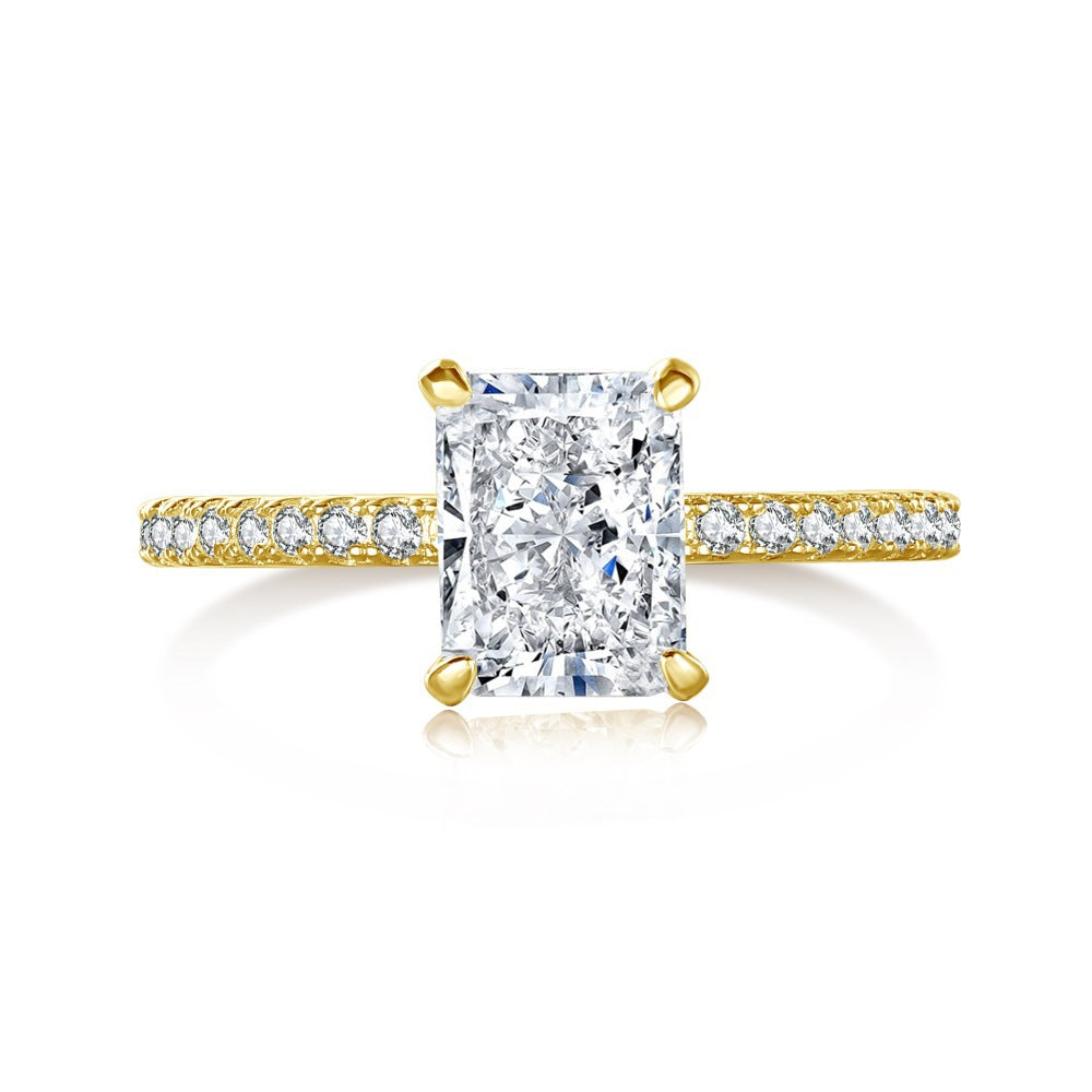 Aurora Rectangular Solitaire Engagement Ring