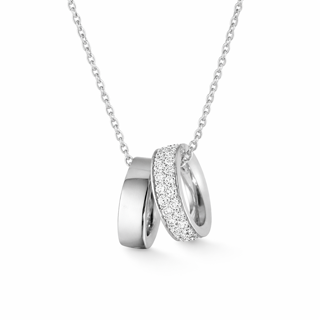 Noéra Pavé Link Necklace in S925 Sterling Silver
