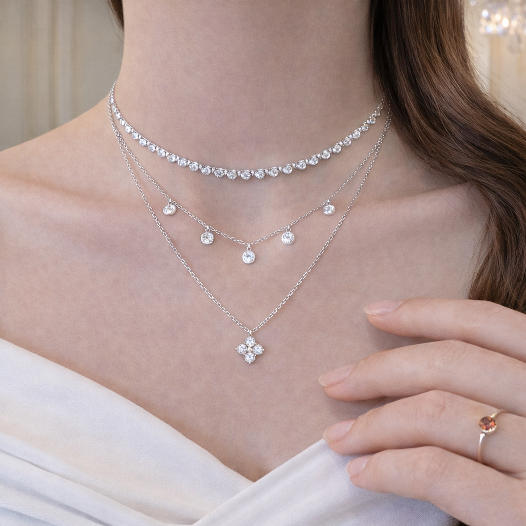 Four-Leaf Clover Necklace in S925 Sterling Silver