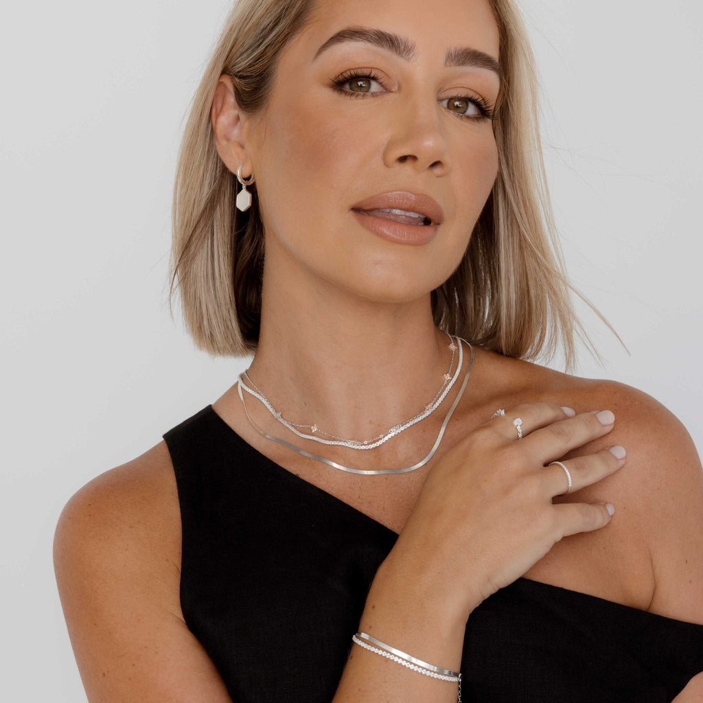 Classic Herringbone Chain Necklace