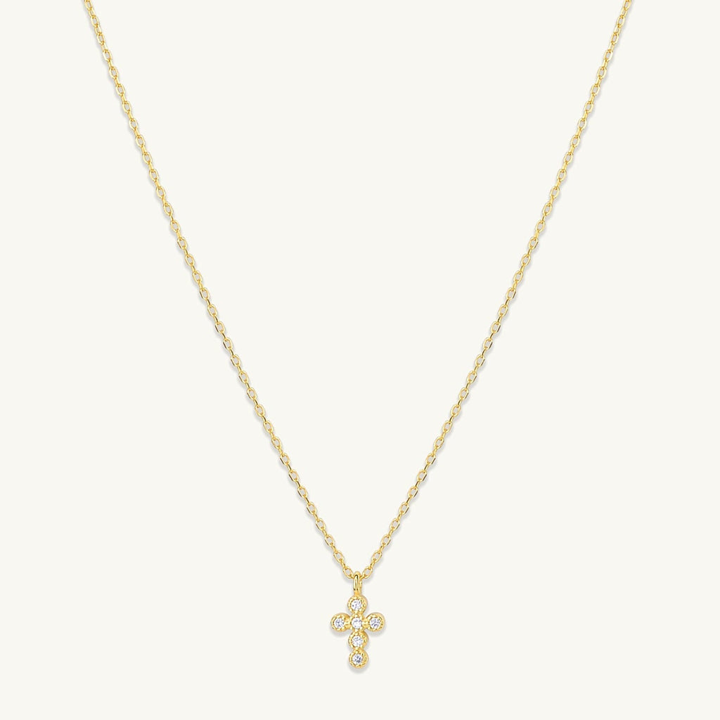 Cross Sapphire Chain Necklace