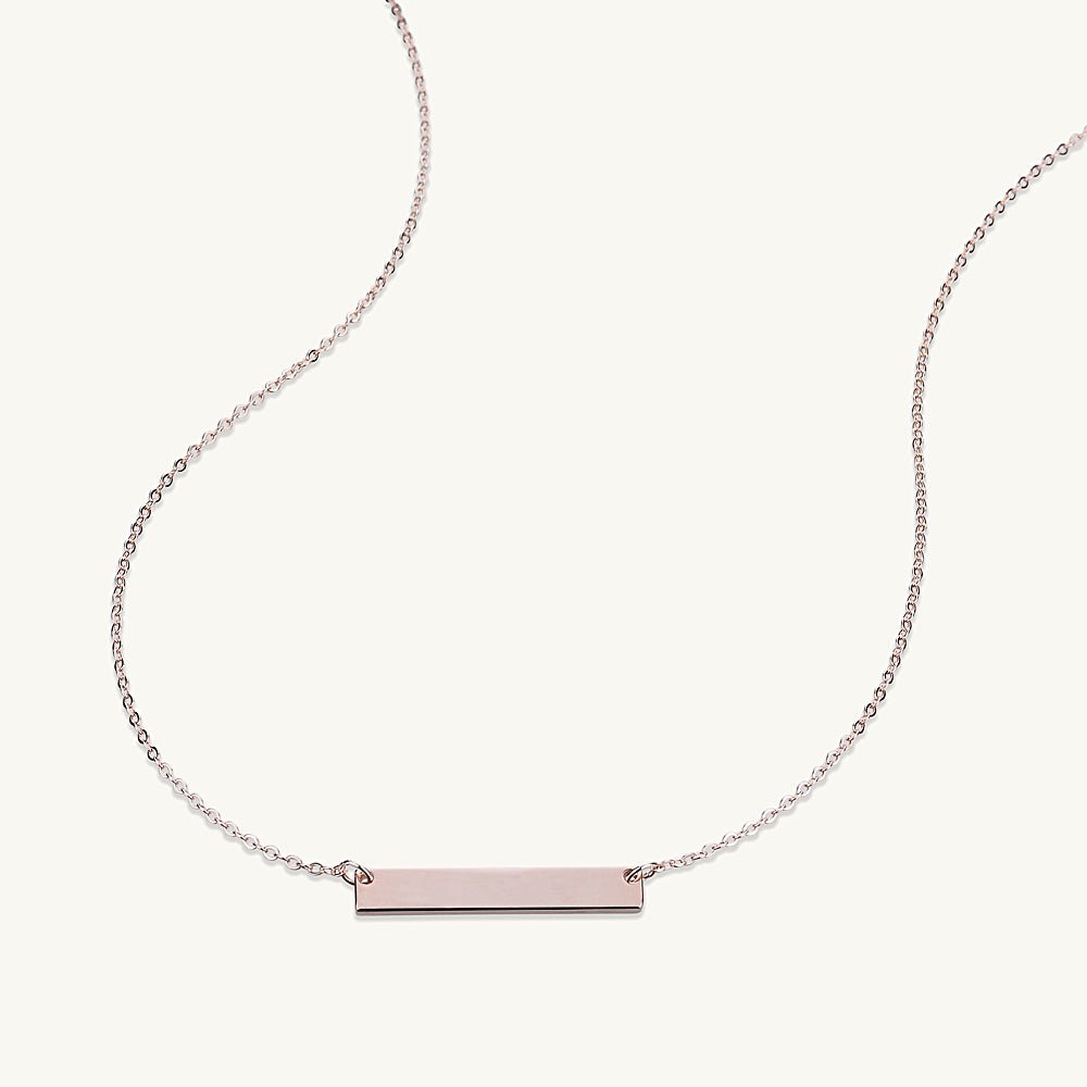 Engraved Personalised Bar Necklace