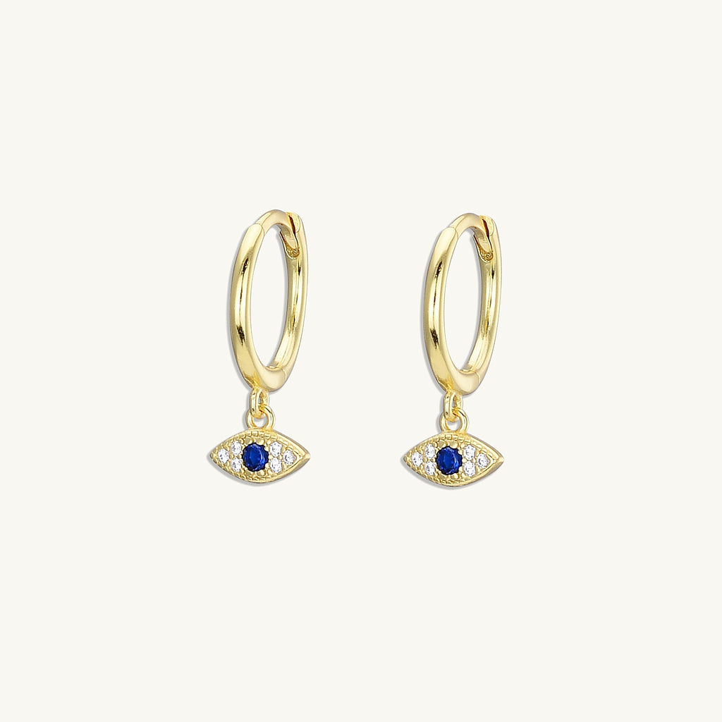 Evil Eye Pave Earrings