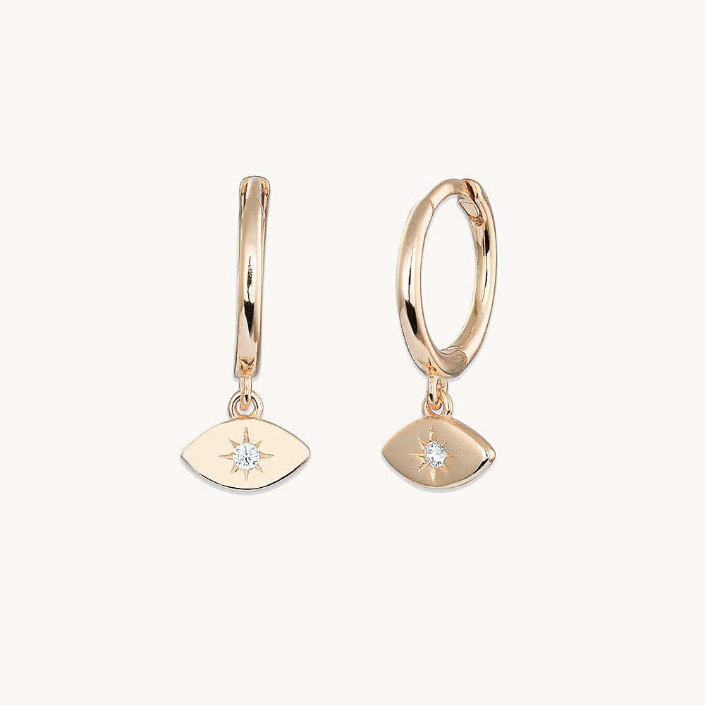 The Evil Eye Huggie Earrings