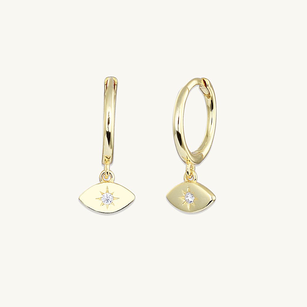 The Evil Eye Huggie Earrings