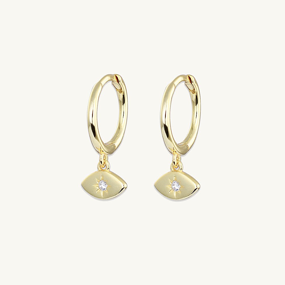 The Evil Eye Huggie Earrings