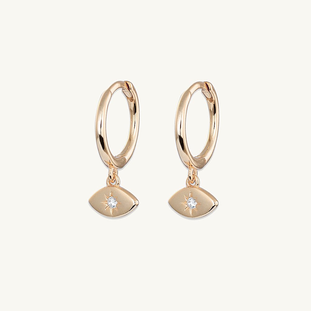 The Evil Eye Huggie Earrings