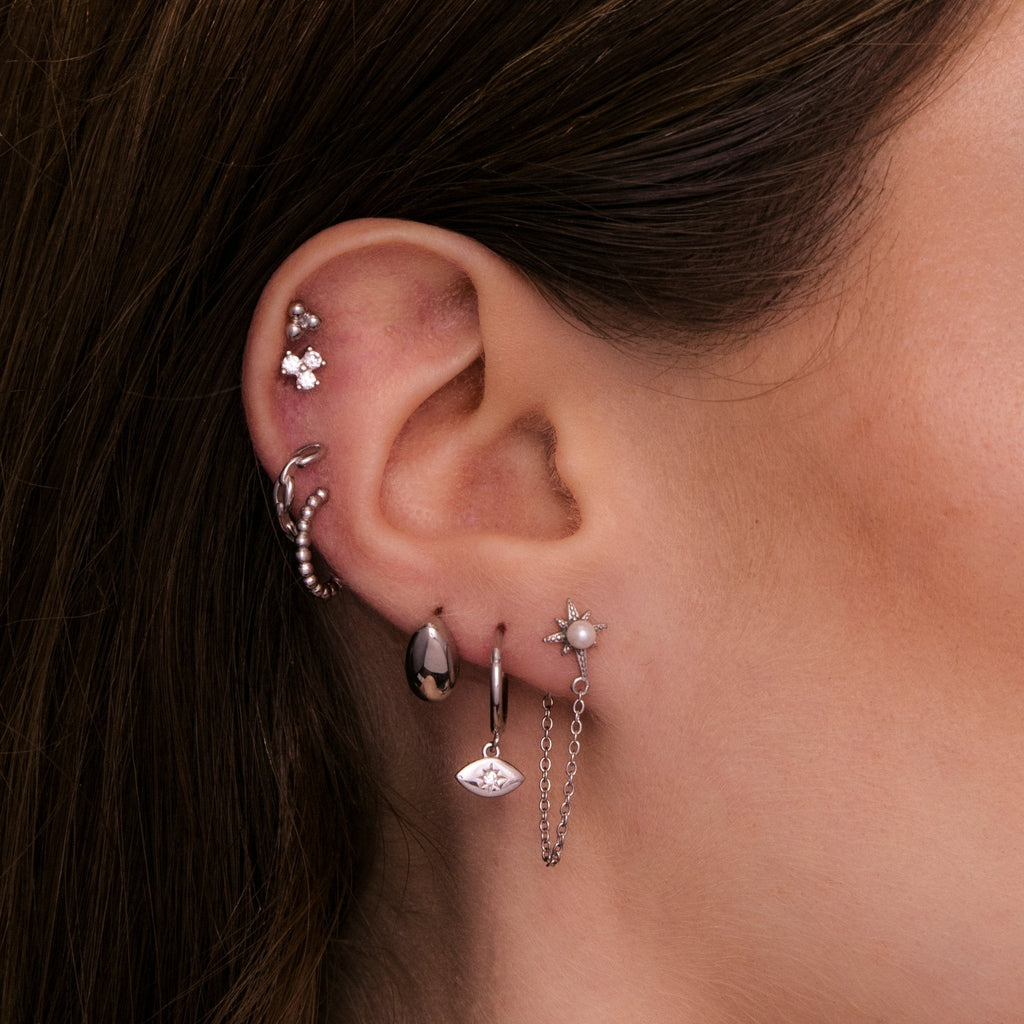 The Evil Eye Huggie Earrings