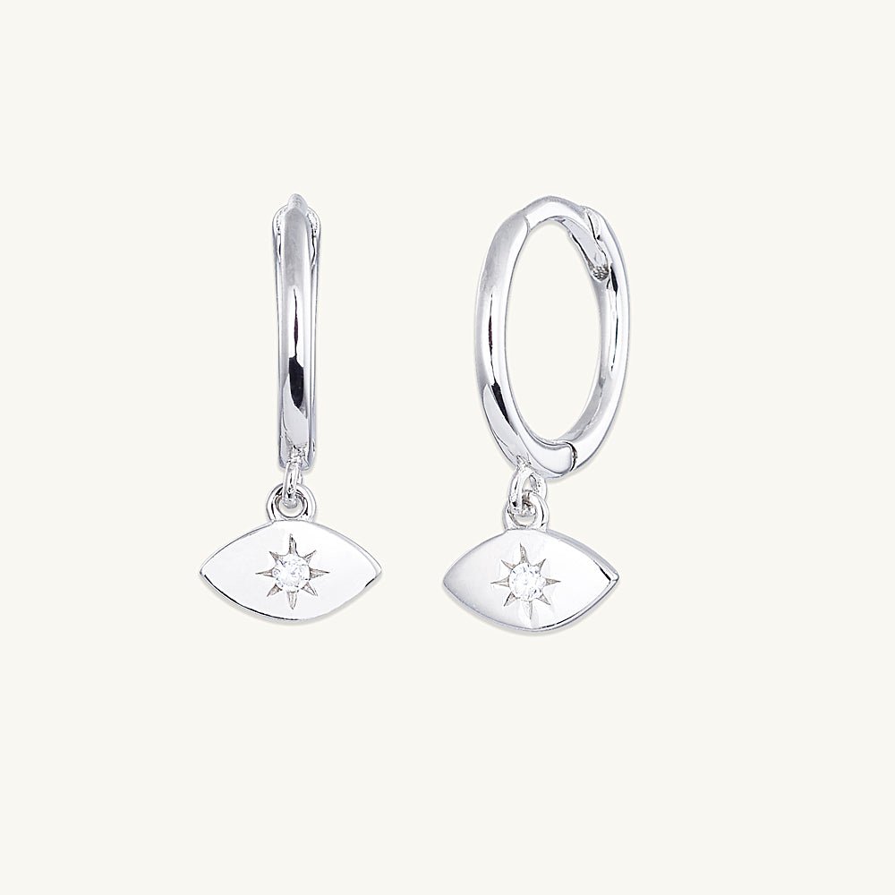 The Evil Eye Huggie Earrings