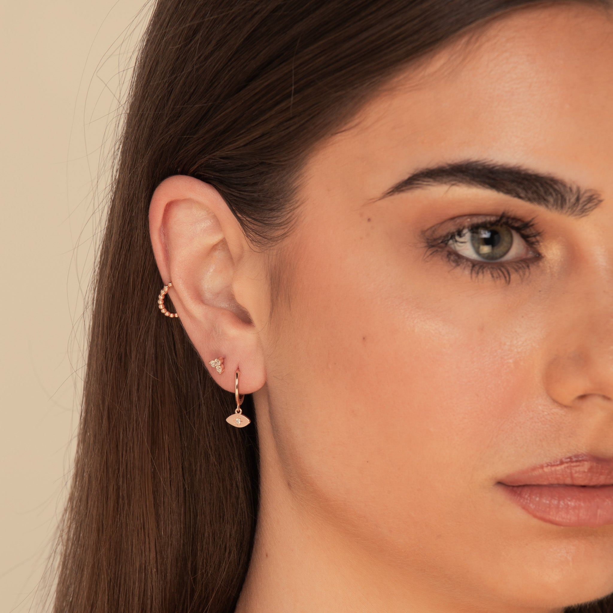 The Evil Eye Huggie Earrings