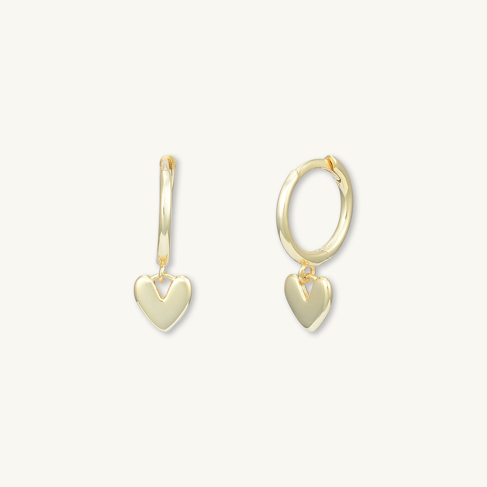 Heart Huggie Hoop Earrings
