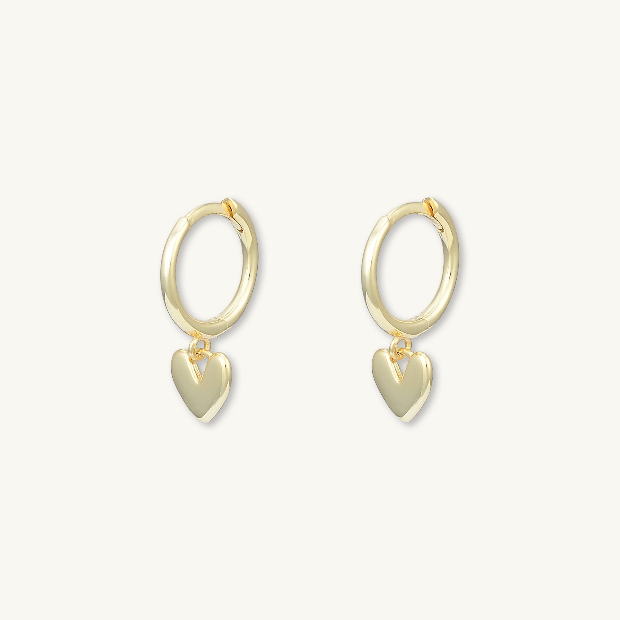 Heart Huggie Hoop Earrings