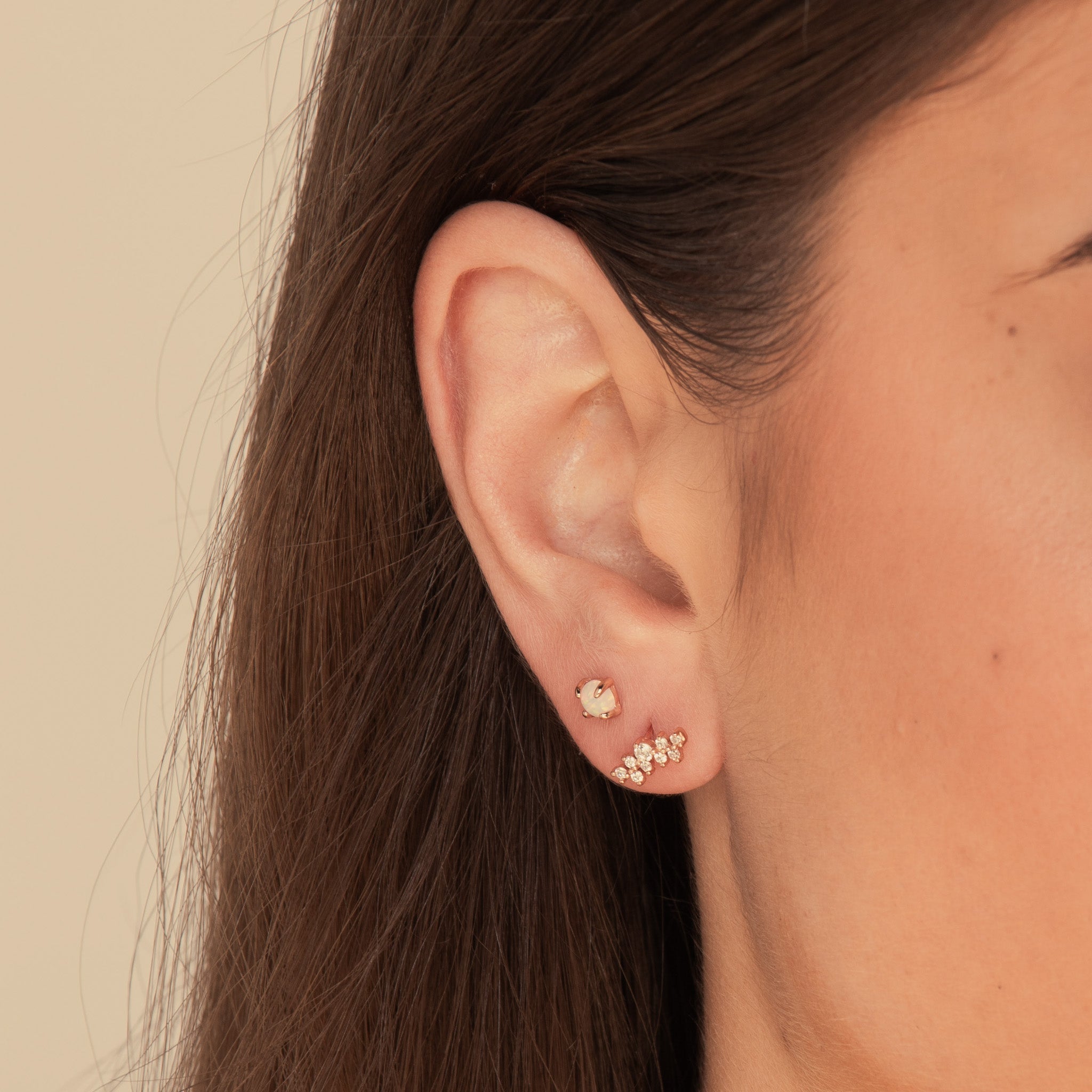 Opal Gemstone Stud Earrings