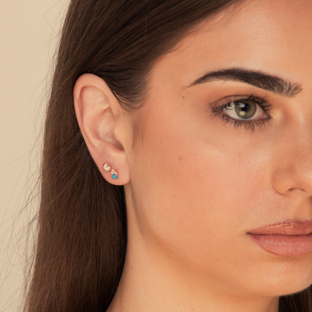 Opal Gemstone Stud Earrings