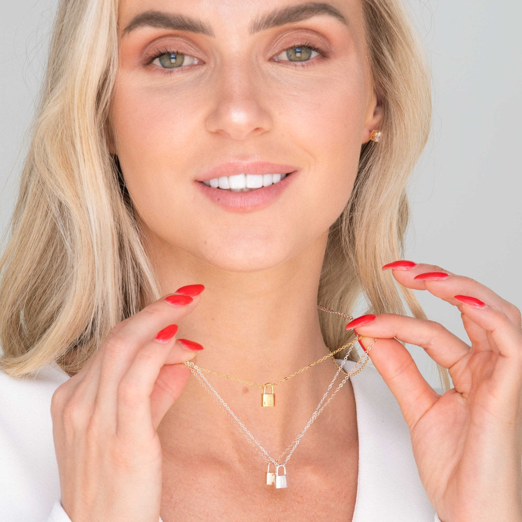 Padlock Initial Letter Necklace