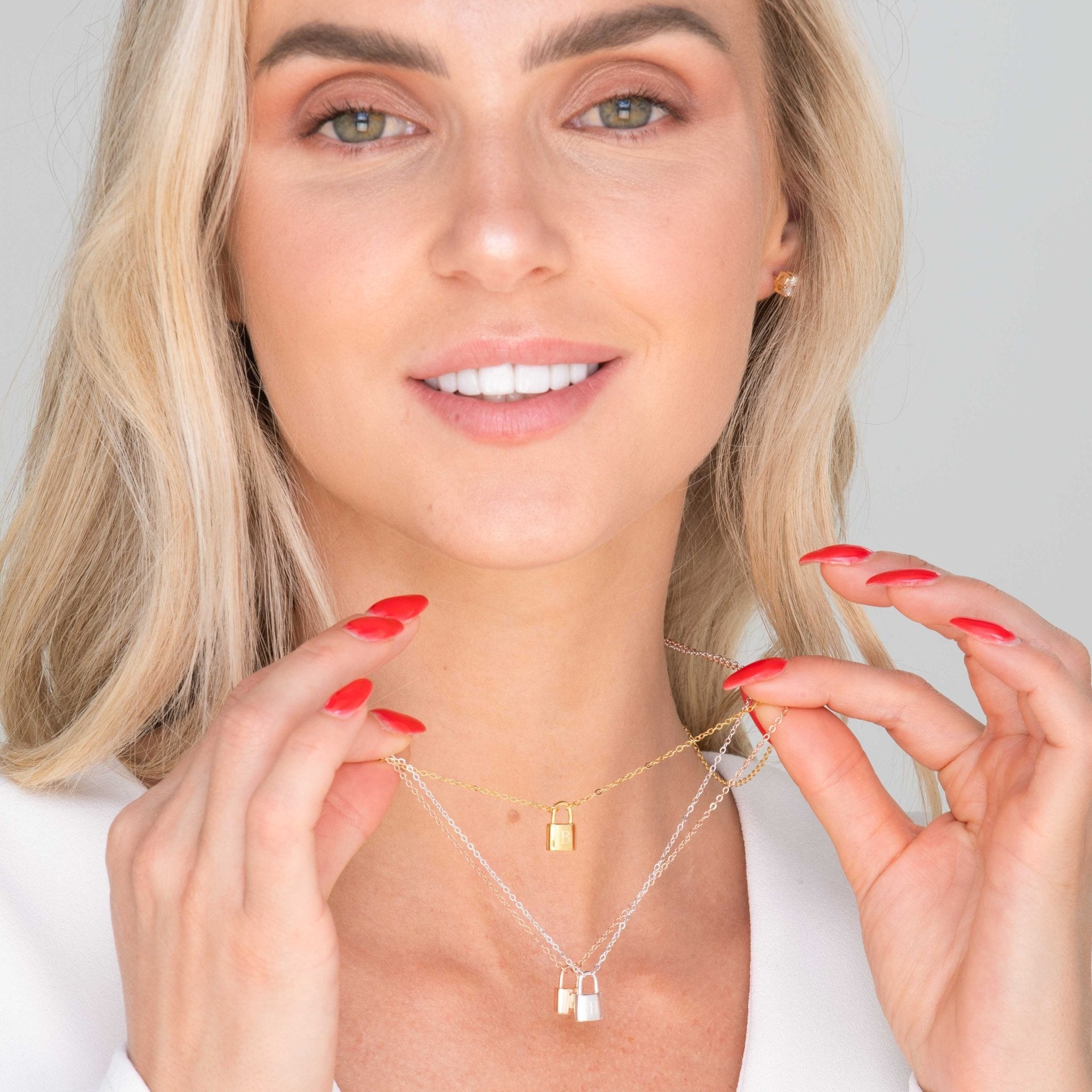 Padlock Initial Letter Necklace