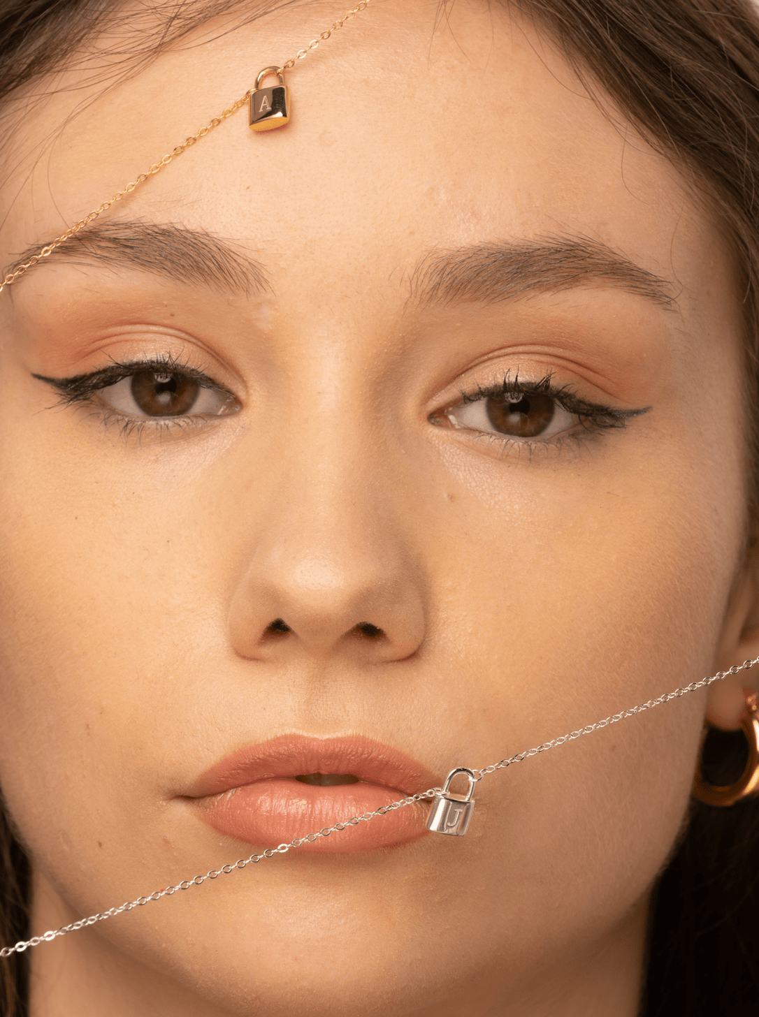 Padlock Initial Letter Necklace