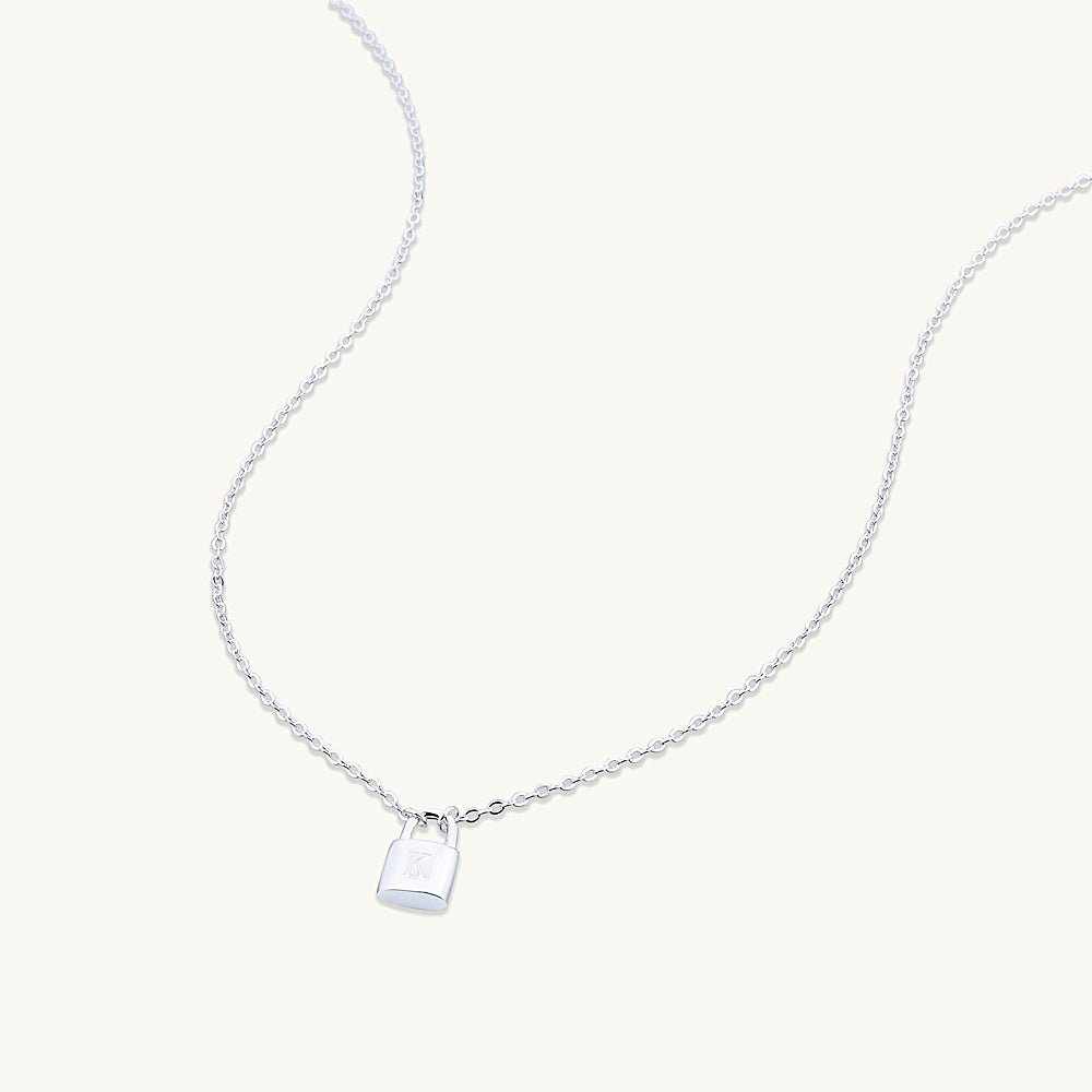 Padlock Initial Letter Necklace