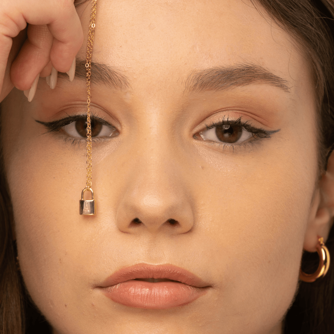 Padlock Initial Letter Necklace