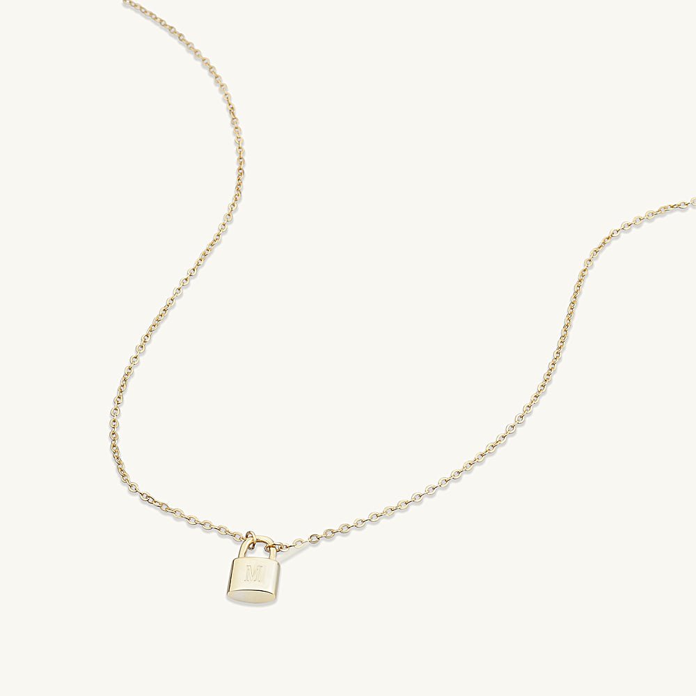 Padlock Initial Letter Necklace