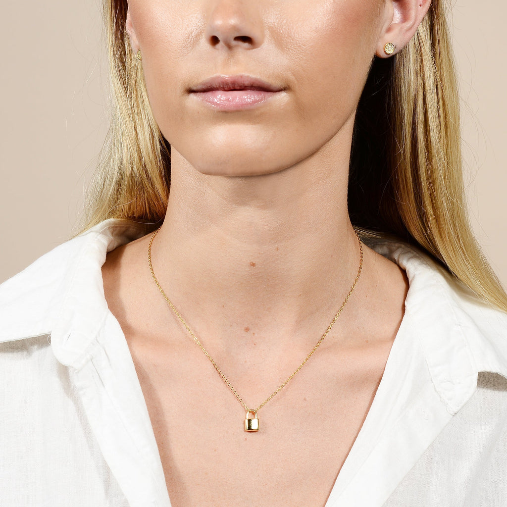 Padlock Initial Letter Necklace