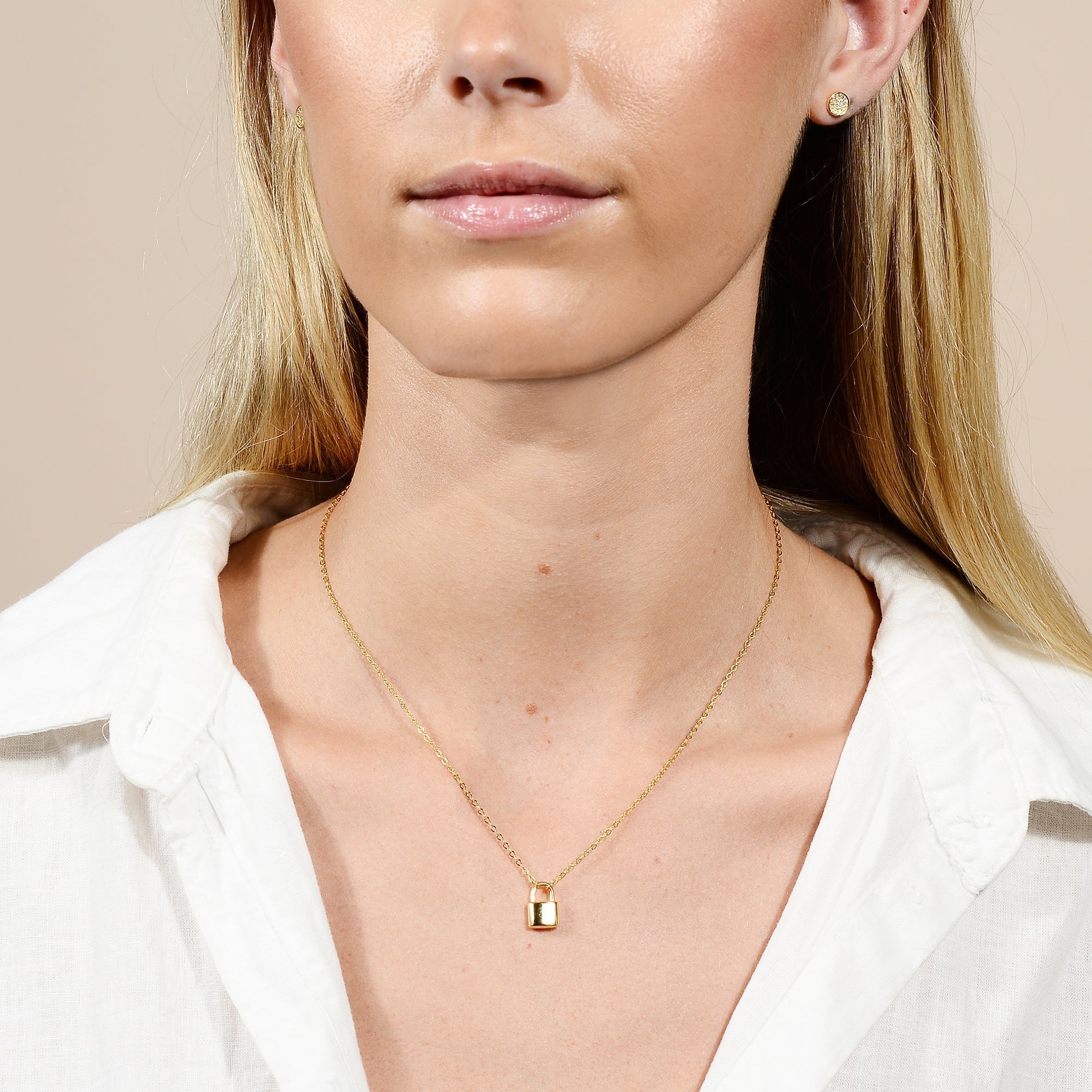 Padlock Initial Letter Necklace