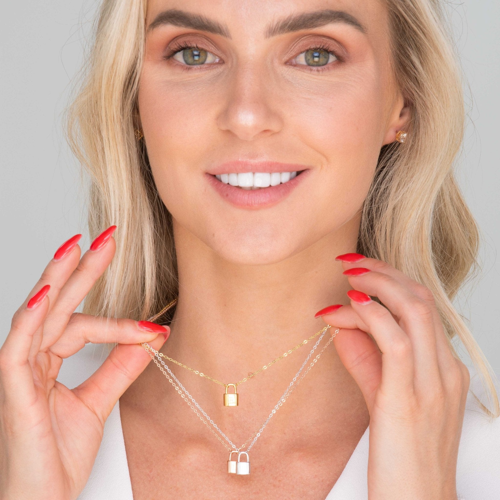 Padlock Initial Letter Necklace