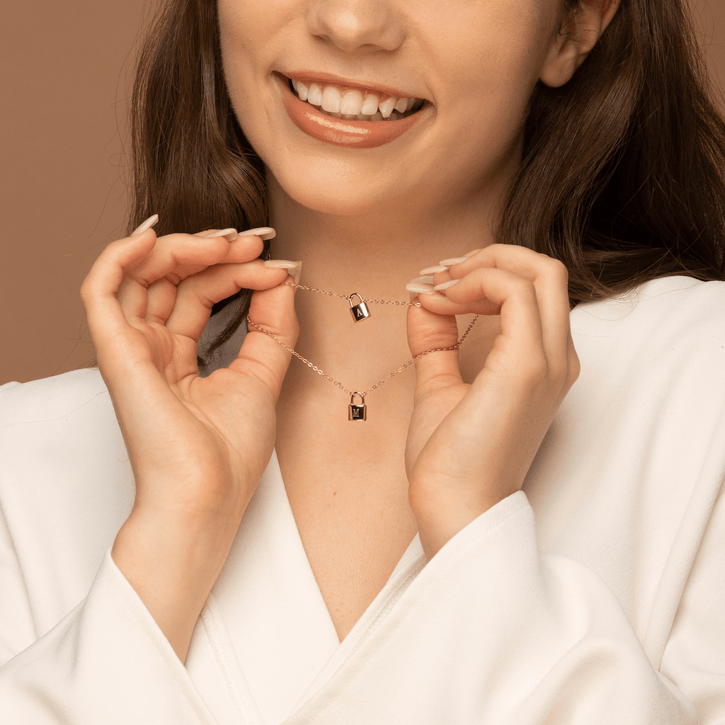 Padlock Initial Letter Necklace