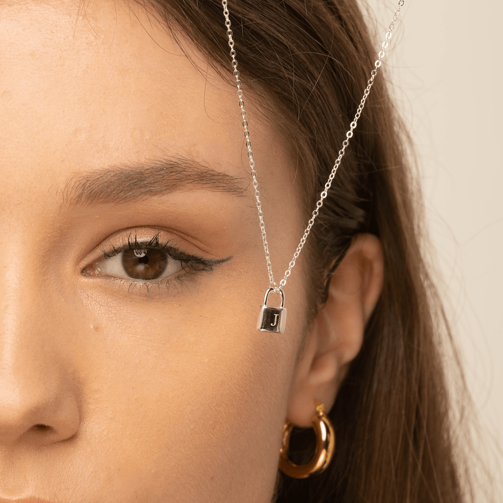 Padlock Initial Letter Necklace