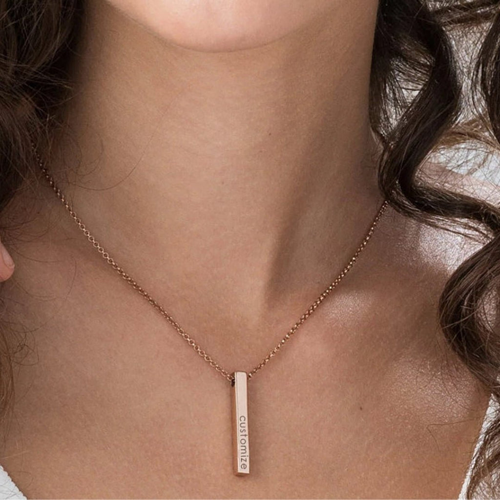 Pillar Bar Name Necklace
