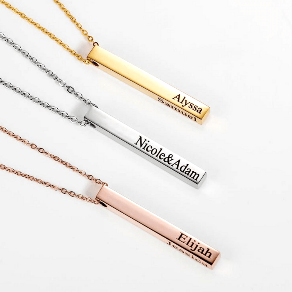 Pillar Bar Name Necklace