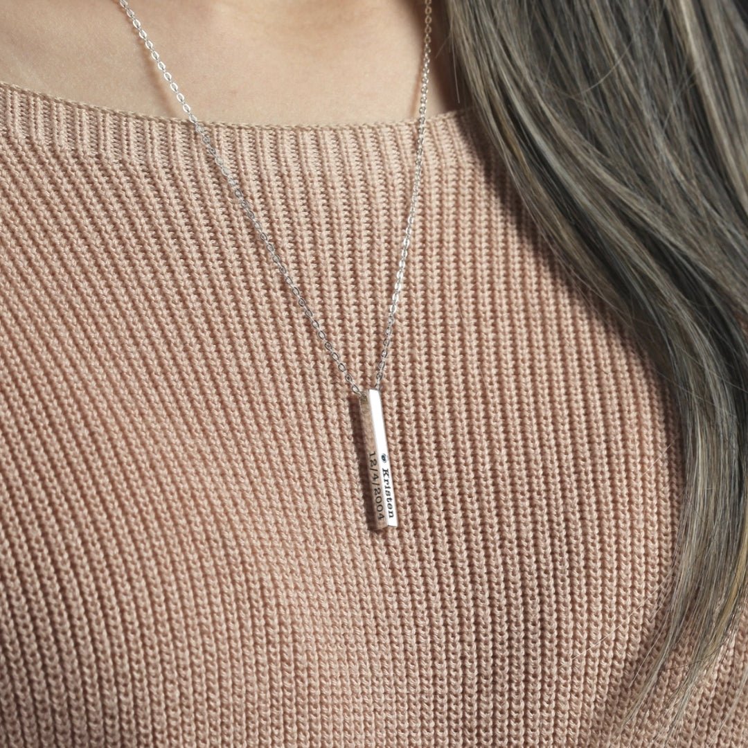 Pillar Bar Name Necklace