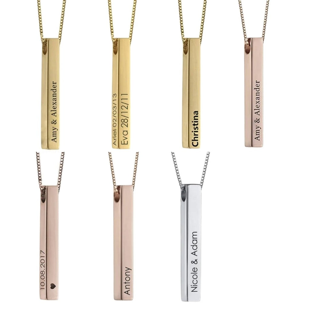 Pillar Bar Name Necklace