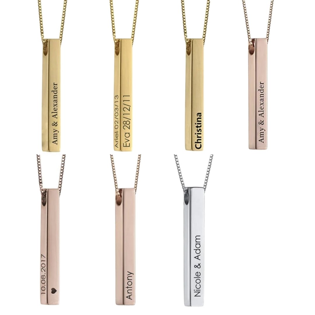 Pillar Bar Name Necklace