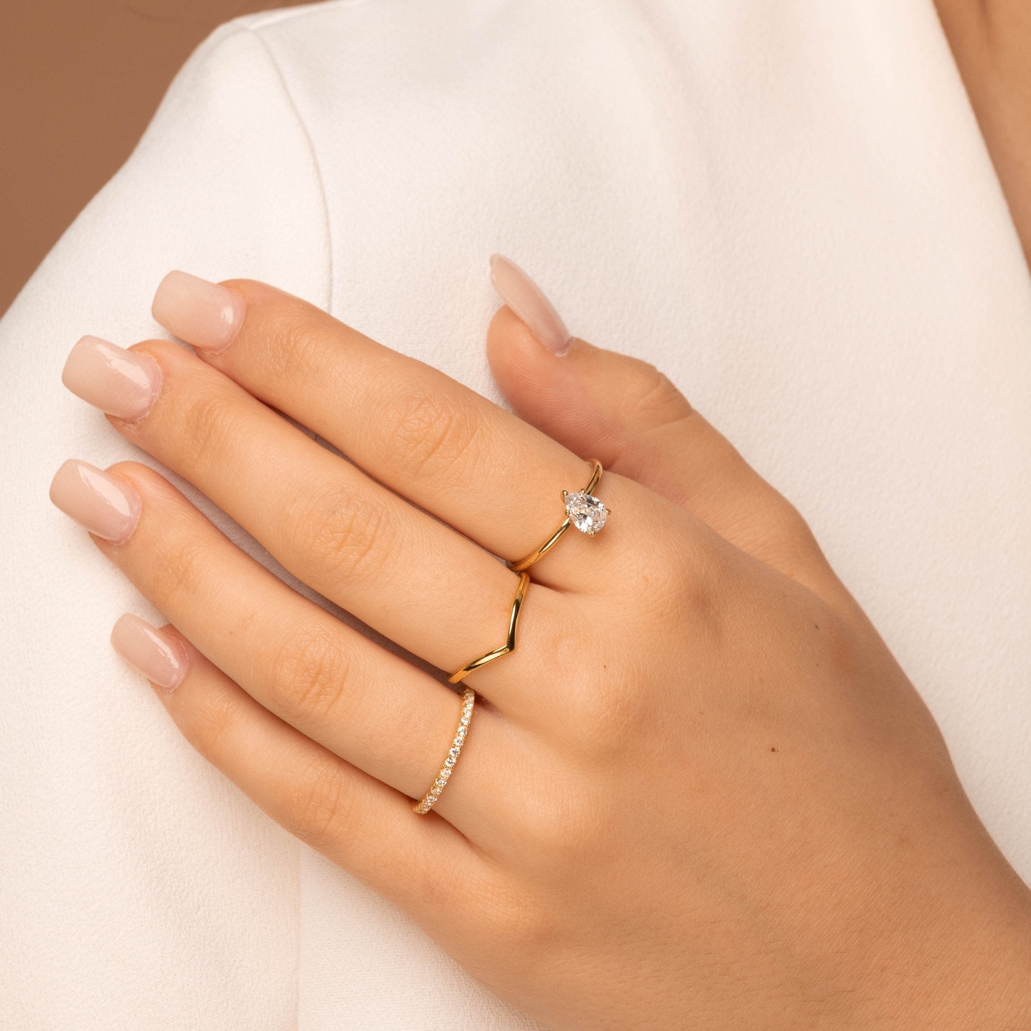 Sapphire Band Stacker Ring