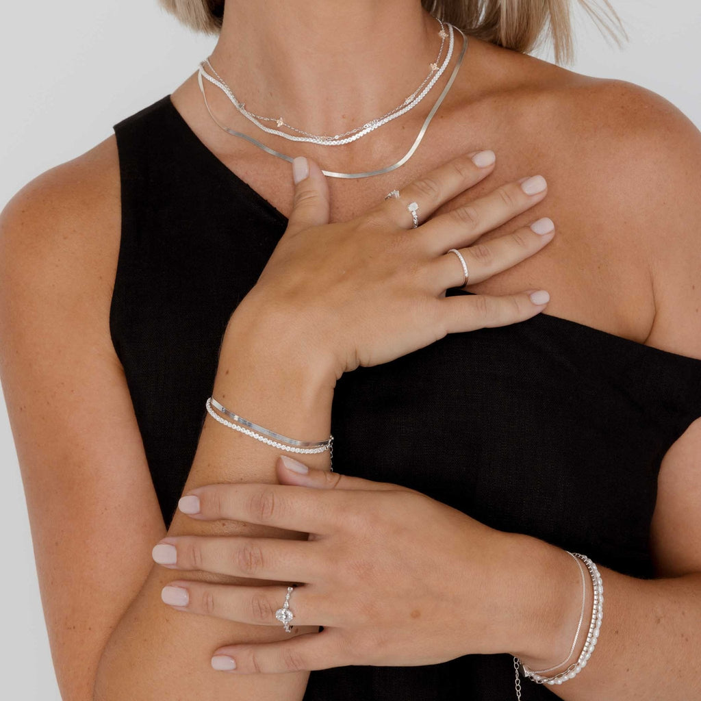 Sapphire Band Stacker Ring