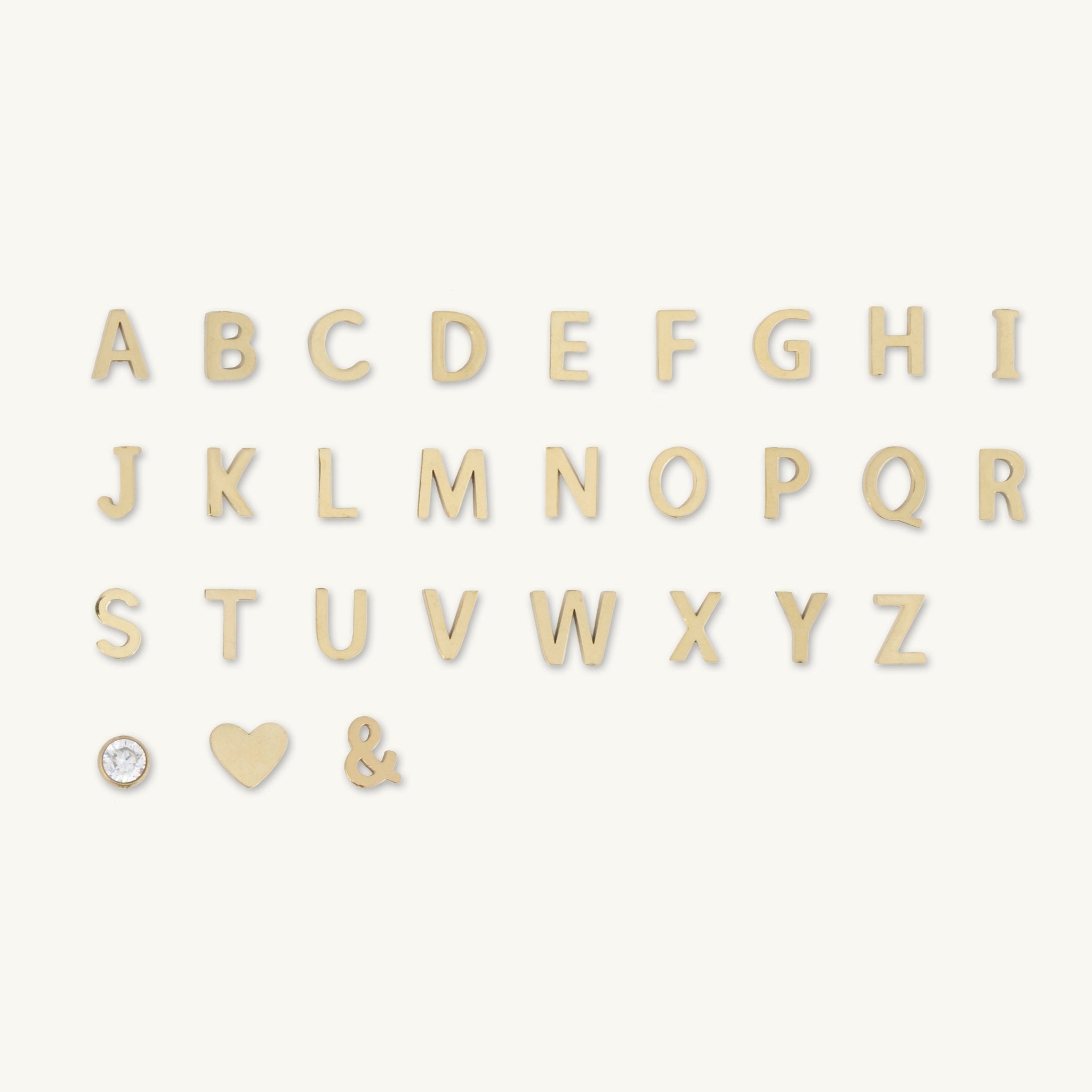 Sideways Pave Single Letter Necklace