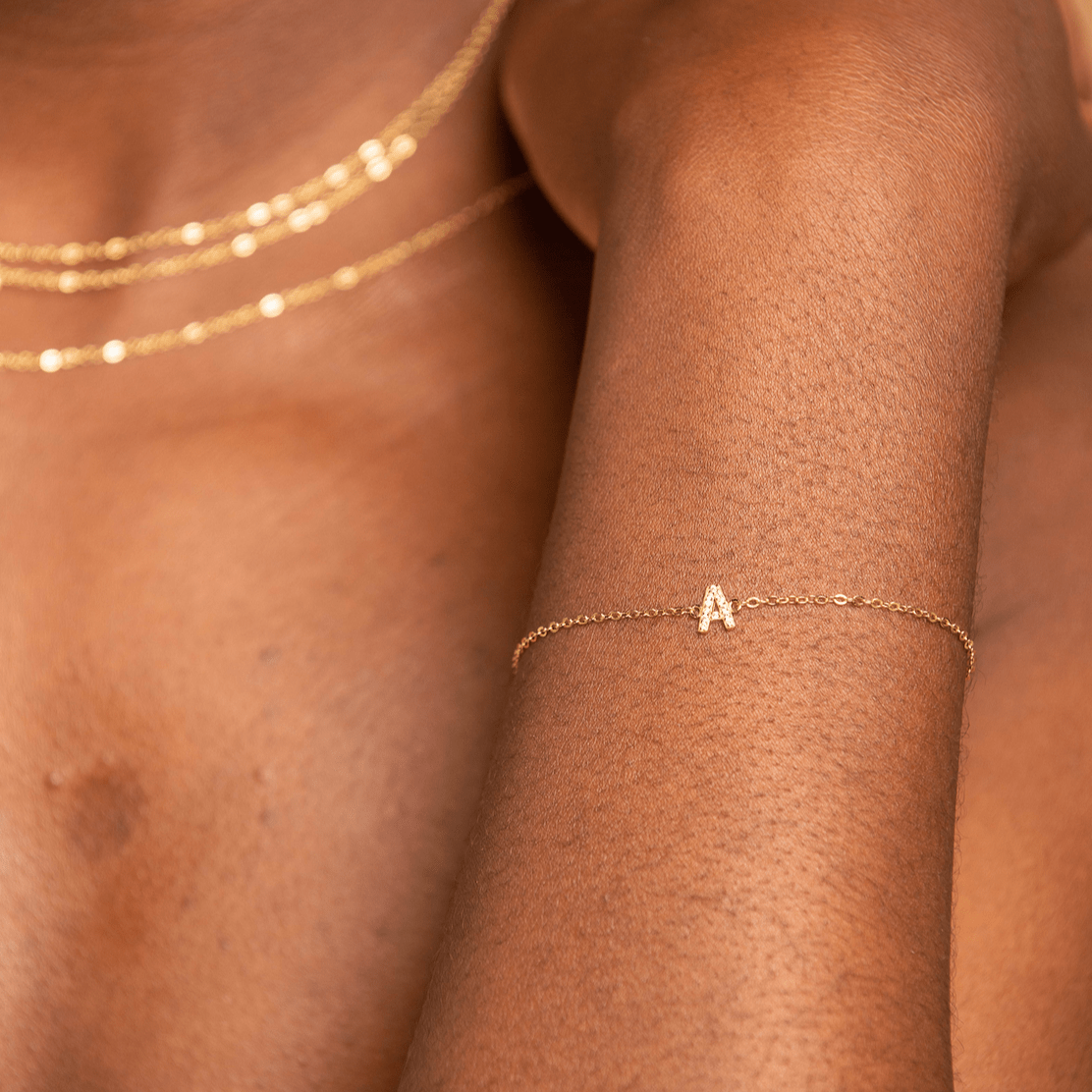 The Original Initial Sapphire Letter Bracelet