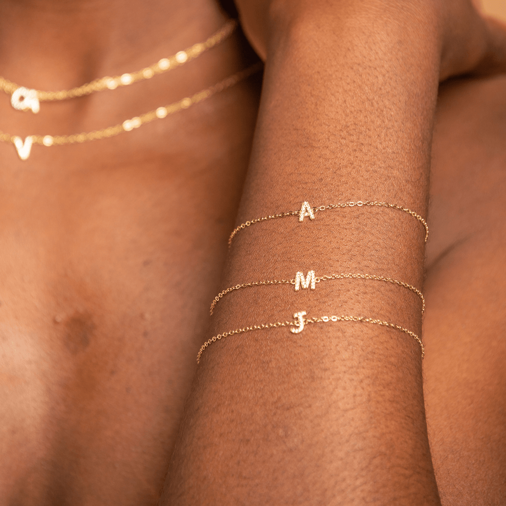 The Original Initial Sapphire Letter Bracelet