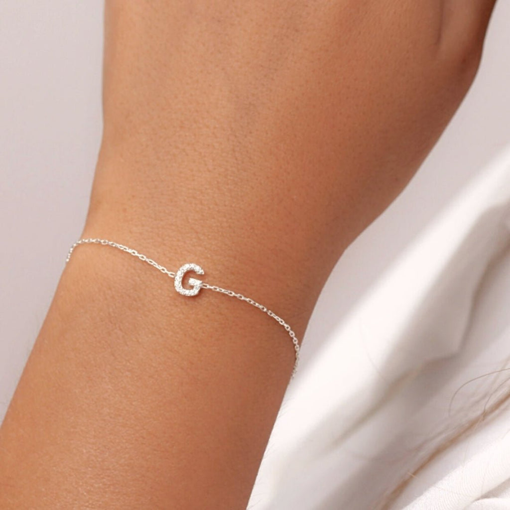 The Original Initial Sapphire Letter Bracelet